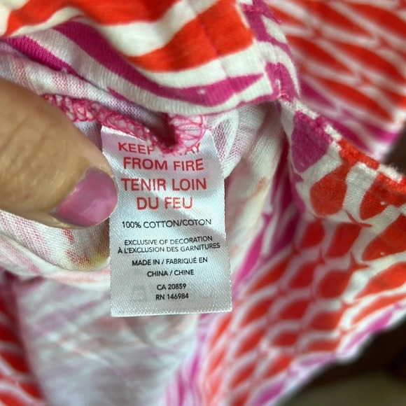 Hatley Fish Zip A Line Dress Women’s PS Large Pink Red Short Sleeve - Picture 11 of 14